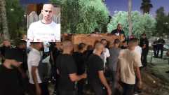 اللد: تشييع جثمان الشاب راغب أبو حماد ضحية جريمة اطلاق النار 